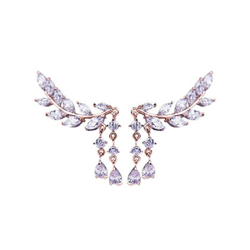 Olive Branch Crystal Earrings